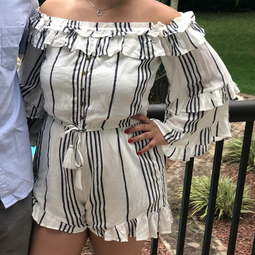 AE Off the Shoulder Bohemian Romper